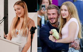 Con gái Beckham lộ yếu điểm nhan sắc qua ống kính truyền thông