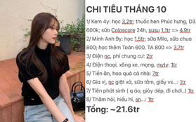 Mỗi tháng tiêu gần 22 triệu, bức ảnh chụp màn hình phơi bày cái khó của biết bao cô gái