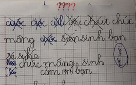 Viết câu chúc mừng sinh nhật bạn mãi vẫn sai chính tả, bé gái TP.HCM ghi 2 chữ khiến mẹ cười đau bụng