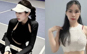 2 hot girl làng bóng đá xuống sắc vì mải mê chơi pickleball