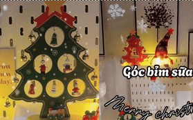 Decor lại góc bỉm sữa đón Noel các mẹ ơi, thay đổi có xíu mà thấy không gian hút sữa "chill" hẳn!