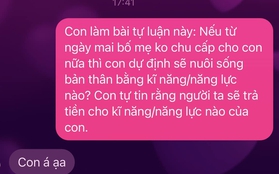 Bà mẹ Hà Nội ra bài tập "Con sẽ làm gì để nuôi sống bản thân nếu bố mẹ không chu cấp": Loạt câu trả lời "sang chấn"