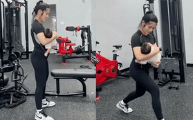 Đáng kinh ngạc: Mẹ bỉm vừa bế con vài tuần tuổi vừa tập gym, body khiến ai nấy thốt lên "đỉnh"