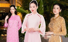 Mỹ nhân Việt rộn ràng khoe dáng với áo dài ngày giáp Tết: Angela Phương Trinh nền nã, Đỗ Mỹ Linh chuẩn dâu hào môn