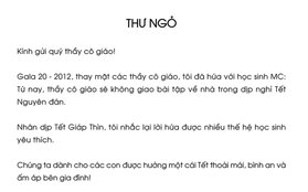 Thư "quán triệt không giao bài tập Tết" cho học sinh nhận "bão" like, Hiệu trưởng nói gì?