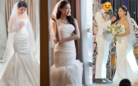 Chu Thanh Huyền tung ảnh thử váy cưới lại bị so sánh với Nhật Lê và Doãn Hải My