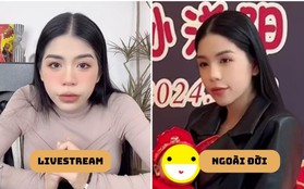 "Thánh livestream" được nhận xét nhan sắc thật còn đẹp hơn khi app gánh, mới sinh con mà body đã "dữ dội" thế này?