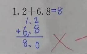 Con làm toán "1,2 + 6,8 = 8" bị cô giáo gạch sai, phụ huynh đi kiện nhưng xấu hổ khi nghe đáp án