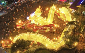 Gây trầm trồ nhất mạng xã hội lúc này: Linh vật rồng Phú Yên khổng lồ, đẹp lung linh vào ban đêm