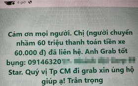 Đi xe ôm 60 nghìn đồng, khách trả nhầm 60 triệu đồng