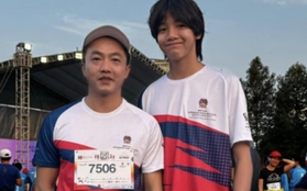 Tham gia hoạt động thể thao cùng bố, Subeo nhà Cường Đô La gây sốt với chiều cao khủng ở tuổi 14