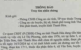 Tìm nhân chứng vụ người phụ nữ tử vong bất thường cách nhà 800 m