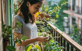 Cô gái trẻ trồng 7 loại rau trên ban công, mỗi chậu đều cho thu hoạch bội thu khiến ai cũng ghen tị