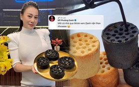 Phương Oanh gây bất ngờ với món bánh lạ: netizen tưởng cục than hóa ra là món “hot” nhất mạng xã hội