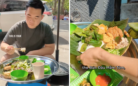 Bún đậu mắm tôm 800k/suất gây sốt tại New York: Khách ngồi ghế nhựa, ăn bún trong mẹt "y chang" Việt Nam