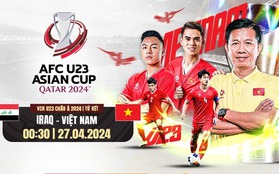 Trực tiếp U23 Việt Nam vs U23 Iraq: Vĩ Hào, Văn Khang đá chính