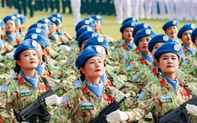Hợp luyện toàn bộ khối diễu binh, diễu hành kỷ niệm 70 năm Chiến thắng Điện Biên Phủ