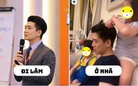 Anh chồng Hoa hậu Đỗ Mỹ Linh làm bố đơn thân, có cú "xả vai" cực đỉnh khi về nhà