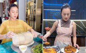 Một loạt món ăn "nhà giàu" mẹ bỉm Phương Oanh làm trong lúc mang bầu: Toàn đồ xa xỉ và đắt đỏ, ăn chè cũng phải rắc vàng mới chịu