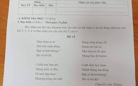 Bài kiểm tra Tiếng Việt lớp 1 gây tranh cãi nhất MXH hôm nay vì quá khó: "Đề thế này, các con ở lại lớp hết!"