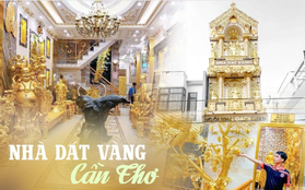 Lóa mắt với ngôi nhà dát vàng ở Cần Thơ: Du khách nghi ngờ không phải vàng thật, gia chủ "tung chiêu" khẳng định sự thật về tác phẩm của mình