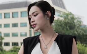 Thời trang "nữ tổng tài" của Hoa hậu Đỗ Thị Hà khi lấn sân kinh doanh