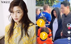 2 quý tử nhà Jeon Ji Hyun lần đầu lộ diện, visual ra sao mà gây bão mạng?