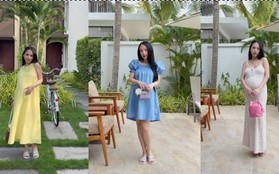 Ái nữ nhà Minh Nhựa bầu bí mà đẹp xỉu, diện Beach Outfit đẹp không thể rời mắt