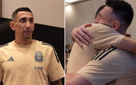 Di Maria khóc khi nhận quà tạm biệt đội tuyển Argentina từ Messi