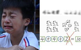 Con làm phép tính "4 + 4 + 2 = 10" bị cô giáo gạch đỏ, phụ huynh tưởng cô giáo chấm sai, bức xúc tới lớp hỏi và cái kết "bức xúc tăng gấp bội"