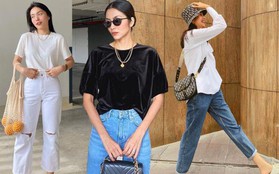 Mỹ nhân Việt có 10 cách diện quần jeans ống đứng đơn giản mà đẹp