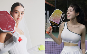 Hội WAGs Việt chơi Pickleball: Vợ Bùi Tiến Dũng gây sốt khi mặc váy cưới “phẩy vợt”, bạn gái Văn Thanh lên đồ nóng bỏng