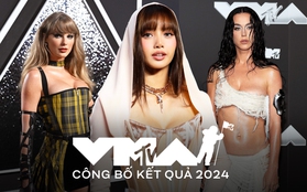 Kết quả VMAs 2024: Taylor Swift làm nên lịch sử, Lisa "vượt mặt" Jung Kook gây tranh cãi dữ dội!