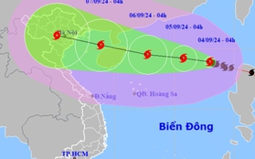 Bão số 3 giật cấp 17 đang di chuyển rất nhanh vào Vịnh Bắc Bộ