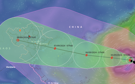 Dự báo mới về đường đi và vùng ảnh hưởng của bão YAGI