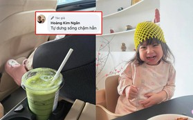 Khi "content tự ập đến" với mẹ bé Pam: Nghe con gái yêu miêu tả cốc matcha yêu thích mà muốn "sống chậm hẳn"