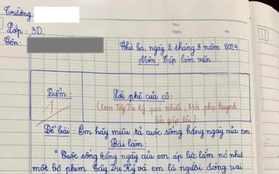 Bài văn tả cuộc sống hàng ngày của học sinh lớp 3 bị chấm 1 điểm: Cô giáo đọc xong "tái mặt", yêu cầu mời phụ huynh lên gặp