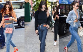 Quần jeans ống rộng đang rất "hot" nhưng Selena Gomez thích mặc jeans ôm dáng hơn