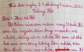 Bài văn tả bố "đánh bại con Hổ" của học sinh tiểu học gây bão mạng, nhưng đoạn cuối mới thực sự giật gân