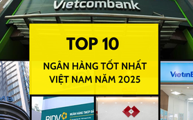 10 ngân hàng tốt nhất Việt Nam năm 2025: Techcombank vượt Vietinbank và VPBank vượt Agribank