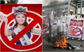 Hơn 200 người dân Hồi giáo biểu tình phản đối Miss World 2013