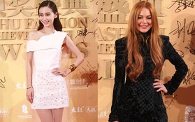 Angela Baby xinh như thiên thần, “đánh bật” Lindsay Lohan trên thảm đỏ