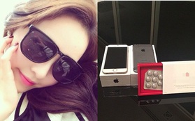 Nong Poy bị tố "khoe của" khi đăng ảnh 2 chiếc iPhone 6