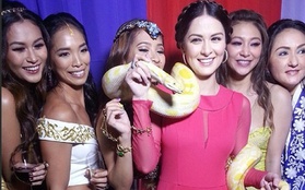 Mỹ nhân đẹp nhất Philippines thích thú chơi đùa cùng trăn