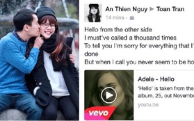 An Nguy nhớ thương Toàn Shinoda, gửi lời tâm sự bằng Hello của Adele 