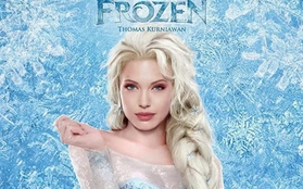 Nếu Angelina Jolie trở thành công chúa Elsa trong Frozen?