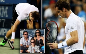 Thua sốc ở giải Mỹ mở rộng, Andy Murray đập nát vợt