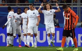"Tóc xù” David Luiz ghi bàn bằng gối, PSG thắng dễ Shakhtar 3-0