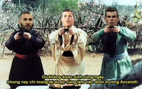 Ảnh chế: Chủ tịch Perez từ chối lời cầu khẩn của Ronaldo, Bale và Benzema