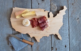 Thớt gỗ hình bản đồ nước Mỹ